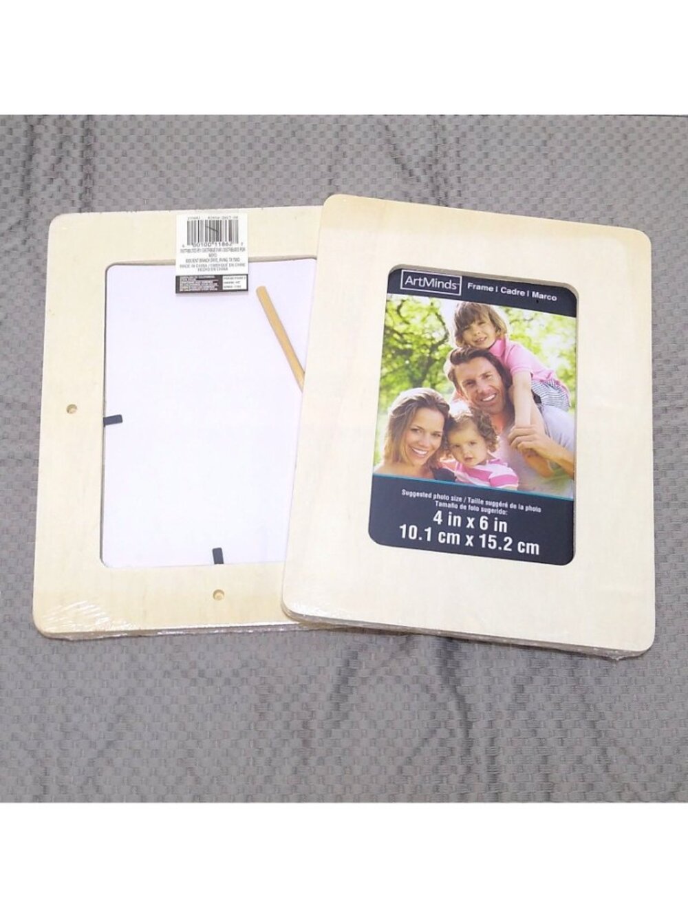 ArtMinds Unfinished Frame 4x6 in. Set of 2 Portrait or Landscape Natural Finish - Picture 4 of 7